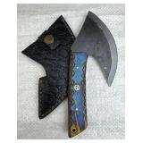 Handmade Steel Fixed Blade Hand Hatchet w/ Sheath