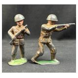 Pair of Vtg. Made in USA Lead Toy Soldiers