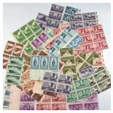 (150) Vtg. US 3c Mint Stamp Blocks +5x 5c 1966