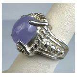 925 Silver Judith Ripka Lavender Jadeite Rope/Bead