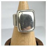 925 Silver Mexico Vintage Chunky Modernist Ring