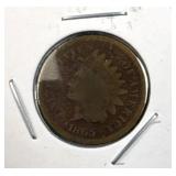 1865 Indian Cent, 1c Coin