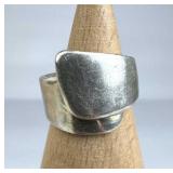 925 Silver Vtg Modernist Overlapping Bypass Band R