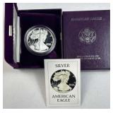 1986 Proof 1st Yr. American Silver Eagle in Box