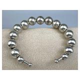 925 Silver Ball Bead Cuff Bracelet
