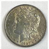 1887-O Morgan Silver Dollar, US $1, XF, Toned