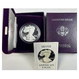 1986 Proof 1st Yr. American Silver Eagle in Box