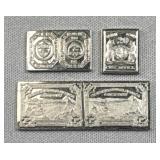 5g Vtg Sterling Silver Stamp Design Bars