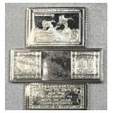 6.8g Vtg Sterling Silver Stamp Design Bars
