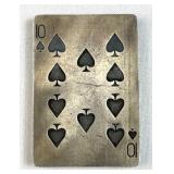 77g Sterling 10 of Spades by Silver Knight UK