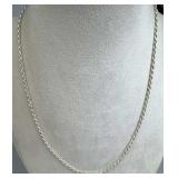 925 Silver Italy Twisted Rope Chain Necklace