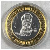 3/5th Oz Silver Strike Casino Token, Boomtown
