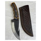 Handmade Steel Fixed Blade Knife w/ Sheath