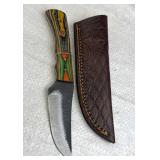 Handmade Steel Fixed Blade Knife w/ Sheath