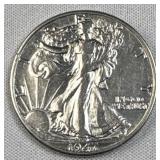 1947-D Walking Liberty Silver Half, 50c Coin