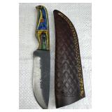 Handmade Steel Fixed Blade Knife w/ Sheath