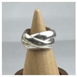 925 Silver Triple Wide Band Rolling Ring