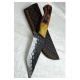 Handmade Steel Fixed Blade Knife w/ Sheath
