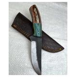 Handmade Steel Fixed Blade Knife w/ Sheath