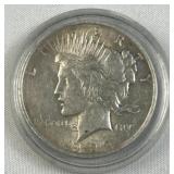 1922 Peace Silver Dollar, US $1 Coin in Capsule