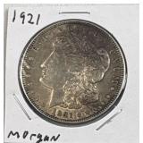 1921 Morgan Silver Dollar, US $1 Coin, 90%