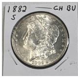 1882-S Morgan Silver Dollar, US $1 Coin, 90%