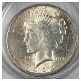 1923 Peace Silver Dollar, US $1 Coin, 90%