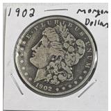 1902 Morgan Silver Dollar, US $1 Coin, 90%