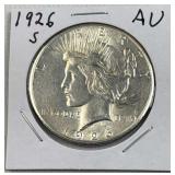 1926-S Peace Silver Dollar, US $1 Coin, 90%