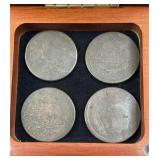 Wooden Box with (4) Cull Large Cents