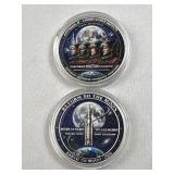 Pair of Novelty NASA Artemis Medals in Color