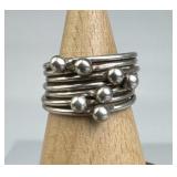 925 Silver Mexico 7 Individual Stackable Ball Ring