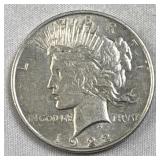 1922 Peace Silver Dollar, US 90% Coin, Fine