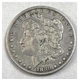 1880 Morgan Silver Dollar, US 90% Coin, Fine