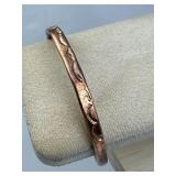 Native American Artisan Copper Engraved Cuff