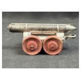 Vintage USA Made 'Bomb Cart' w/ Wood Wheels