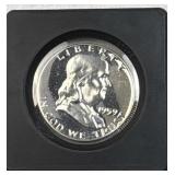 1959 Proof Franklin Silver Half, 50c