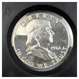 1961 Proof Franklin Silver Half, 50c