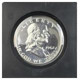 1962 Proof Franklin Silver Half, 50c