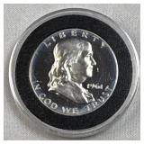 1961 Silver Proof Franklin Half Dollar, US 90%