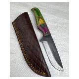 Handmade Steel Fixed Blade Knife w/ Sheath