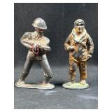 Vtg. Made in USA Lead Toys, Aviator & SMG