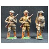 Vtg. Made in USA Lead Soldiers, Ifantry (2 Tin T)
