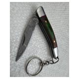 Keychain Folding Sm. Damascus Steel Knife