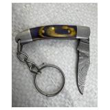 Keychain Folding Sm. Damascus Steel Knife