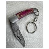 Keychain Folding Sm. Damascus Steel Knife
