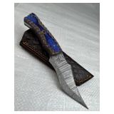 Damascus Steel Fixed Blade Knife w/ Sheath