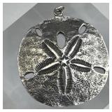 925 Silver Vintage Sand Dollar Pendant