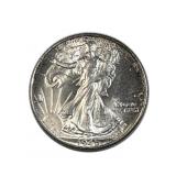 1945 Walking Liberty Silver Half, 50c Coin