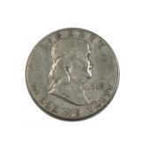 1949-S Franklin Silver Half Dollar, 50c Coin